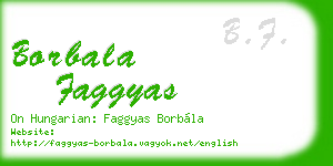 borbala faggyas business card
